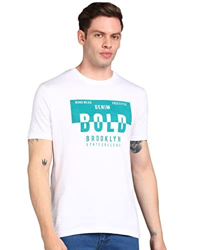 Image of Urbano Fashion Men's Graphic Printed Round Neck Half Sleeve Slim Fit Cotton T-Shirt