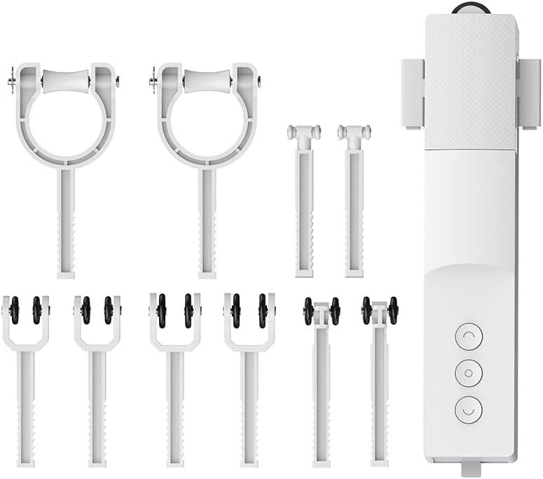 Smart Electric Curtain Robot Rechargeable Motor for Roman Rod I Type U Type Tracks Alexa Google Home Control (Zigbee Version - USB Charging Without Solar Panel)