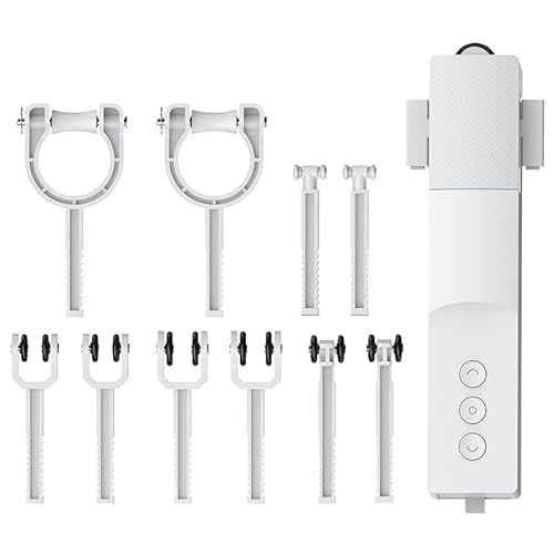 Robot de cortina eléctrica inteligente motor recargable para barra romana tipo I tipo U pistas Alexa Google Home Control (versión WiFi - carga USB sin panel solar) Cover