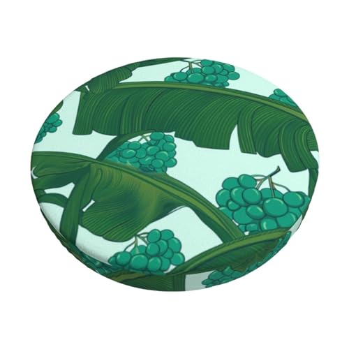 ZAKAFUCH Fashion Velvet Round Bar Chair Cushion Cover Stretchy Removable