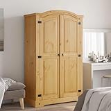 Generisch Jiangboyue-243732 Armoire style mexicain en pin 2 portes
