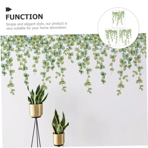 Set de 3 vinilos decorativos hojas eucalipto 30x40 cm miniatura 7