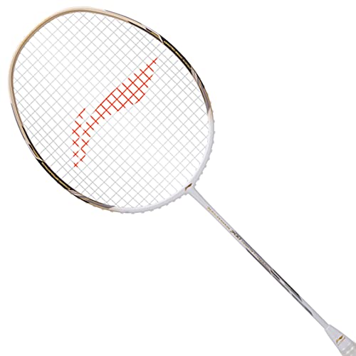 Li-Ning Windstorm 700 Special Edition Badminton Unstrung Carbon Fiber Racket (White/Gold) #TOP1