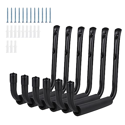 AKOLAFE 6 Pezzi Ganci Pesanti a J per Garage 23cm