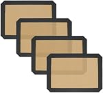 Small Silicone Baking Mats, Set of 4,11-4/5x8-1/4 Inch Quarter Sheet Size, Non Stick, BPA Free, 1/4 Baking Sheet Pan Liner for Cookies, Macaron, Bread, Pastry, Toaster (Grey)