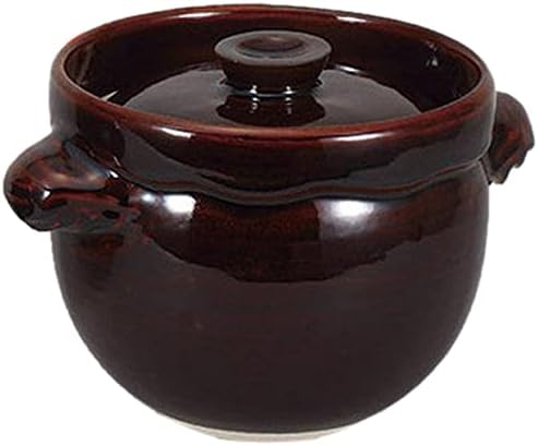 Set of 10, Rice Pot, Candy Glazed Rice Cooker (1 Cup), 5.2 x 6.7 x 4.8 inches (13.2 x 17 x 12.2 cm), Direct Fire, Restaurant, Ryokan, Japanese Tableware, Restaurant, Commercial Use, Tableware