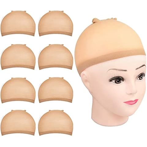 Wig Caps, MORGLES 8 Pcs Nude Stocking Cap for Wigs, Wig Caps to Hold Wig in Place, Stretchy & Breathable Cover