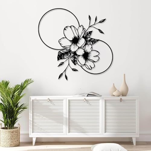 large abstract metal wall art Flower Decor,Geometric Art,Floral and Boho