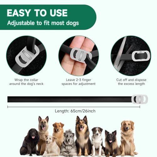 4 Pack Flea Collar for Cats, Flea and Tick Prevention for Cats, 8-Month Flea Treatment for Cats, Waterproof Cat Flea Collar, Adjustable Cat Flea and Tick Collar for Cats Kittens, Black