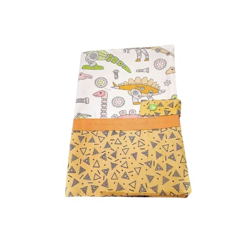 Housse carnet de santé personnalisable tissu, dinosaures, animaux préhistoriques, protège carnet de santé enfant tissu, cadeau naissance baptême anniversaire