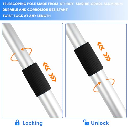 image for VEITHI Premium Quality Boat Cover Support Poles 2 Pack, Aluminum Suppo