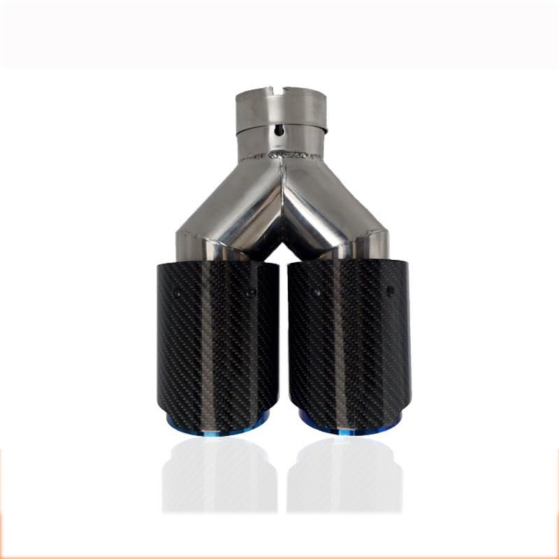 Embout d'échappement double carbone finition Glossy Blue premium