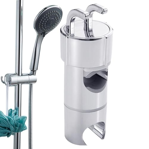 Soporte de cabezal de ducha de mano, soporte de cabeza de ducha ajustable, Soporte de manguera de ducha rotatable de 360 ​​grados, Soporte de gancho doble, sin soporte de cabezal de ducha de taladro,