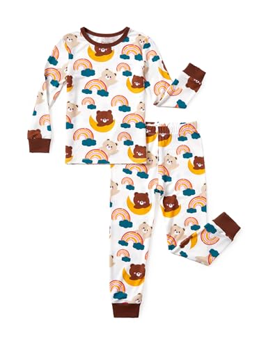 Image of PATPAT Bamboo Viscose Pajama Sets for Toddler Boys & Girls Baby Kids, Ultra-soft Snug fit Pjs Sleepers for Birthday Holiday