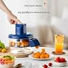 Electric Grape Peeling Machine, Garlic Peeler, Tomato Peeler, Blue, Metal Blade, ABS Body, Automatic, Fruit & Vegetable