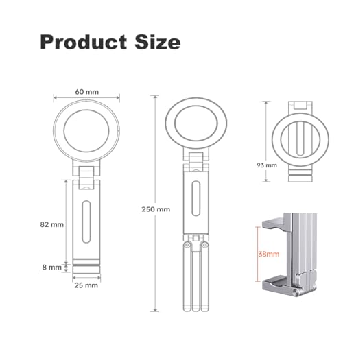 Trípode magnético de bolsillo para MagSafe con soporte multifuncional 5