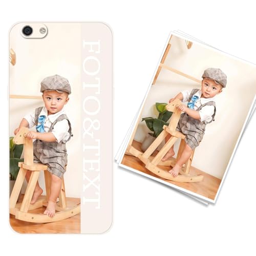 WUACYEAMING Funda Compatible y Personalizada para OPPO R9s Plus/F3 Plus,Personalizable Case con Foto Imagen o Texto,Material de Silicona líquida Suave Antigolpes Protector Cover Blanco