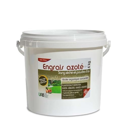 Agro Sens Sang séché, Engrais azoté Coup de Fouet, Gamme Professionnelle - Seau 4 kg Cover