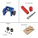 Evwoge Woodworking Drilling Locator Tool Kit Aluminum Alloy Pocket Hole Jig Kit System Drill 8mm/15mm Hole