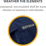 Ruffwear Sun Shower mittelgroße Hunde-Regenjacke, Allwetter-Hundemantel, wasserdichte Hundejacke, leichte wetterfeste Hundeweste und Hunde-Regenmantel, Größe M, Mitternachtsblau