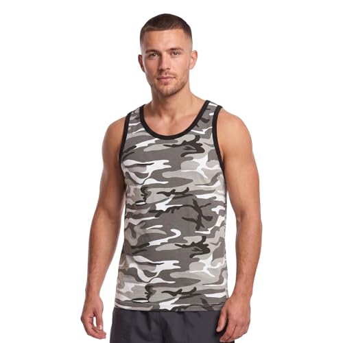 Camiseta de Tirantes Militar Camuflaje Urbano XL para Hombre