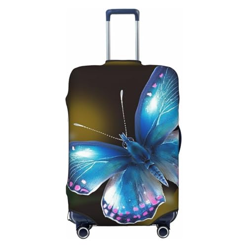 Housse pour valise de voyage élastique papillon bleu