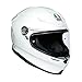 AGV K-6 Solid Adult Street Motorcycle Helmet - White/Small