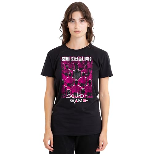 T-shirt Squid Game femme noir pour éviter les vêtements sans style