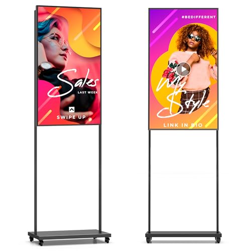 Image of 43″ Digital Signage,3000 Nits Auto-Brightness Adjustment,Android 14, Floor Standing Digital Kiosks Displays,CMS /WiFi /HDMI /USB Input Auto Media Player, Totem Advertising Digital for Shop Window