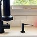 Samodra Sink Soap Dispenser, Metal Pump Head Liquid Lotion Countertop Kitchen Bathroom Soap Dispenser with 17 OZ PET Bottle (Black Matte)