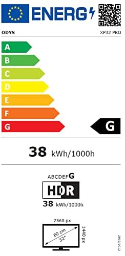 ODYS XP32 curved Gaming Monitor EEK G (A - G) 81.3cm (32 Zoll) 2560 x 1440 Pixel 16:9 HDMI®, Displa ODYS XP32 curved Gaming Monitor EEK G (A - G) 81.3cm (32 Zoll) 2560 x 1440 Pixel 16:9 HDMI®, Displa