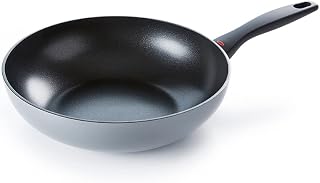 OXO Softworks 28 cm/3.6 Litre Wok Pan, 3-Layered German Engineered Non-Stick Coating, Induction, Dishwasher Safe, Grey