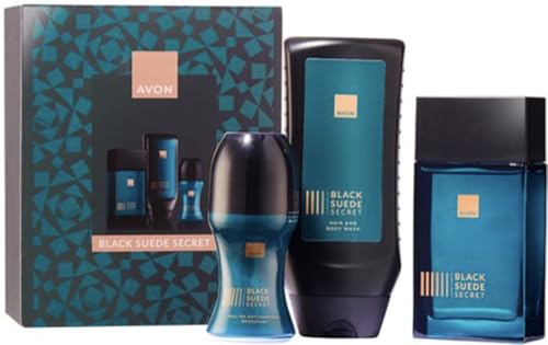 Black Suede Secret Gift Set, include EDT 100ml, Roll-On Deodorant and Hair & Body Wash