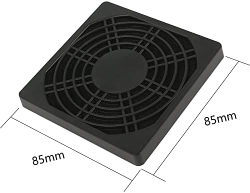 GELRHONR PC Chassis Fan Dust Filter,PC Case Cooling Fan Dust Filter Mesh Net Cover,80mm Computer Dustproof Fan Protector Dust Filter Cover Grill with Screws - Black (8CM)