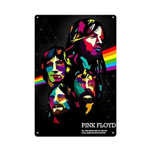 Image of Zesta Bathroom Decor Items Washroom Decor Tin Sign | Aesthetic Posters Wall Poster for Bedroom | Magnetic Cafe Decoration Items / Restaurant Decorations Items | Quirky Home Decor Bar Accent - Pink Floyd