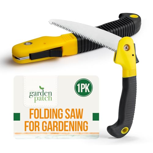 SOL 1pk Folding Pruning Saw Compact Handheld Tree Cutting Tool with 65Mn Steel Blade Safety Lock Non-Slip Grip Foldable Gear for Gardening Branches Bushcraft Camping Trimming and DIY Tasks