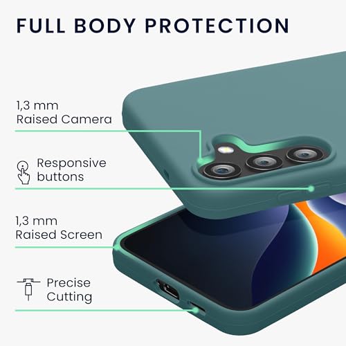 kwmobile Case Compatible with Samsung Galaxy S25 FE Case - TPU Silicone Phone Cover with Soft Finish - Arctic Night by kwmobile - Image 4