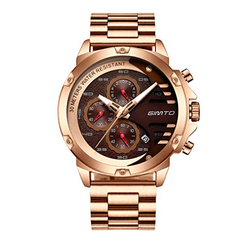 Montre hommes affaires montre inoxydable acier imperméable à mouvement quartz