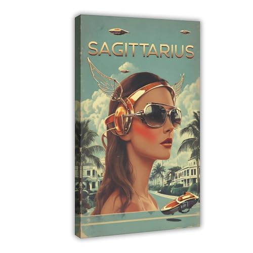 Poster sagittaire rétro futuriste pour chambre et grand salon