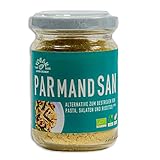 Yogan BIO Parmandelsan - 1x 60g Glas - vegetarischer veganer Mandel Parmesan Ersatz für Pizza Pasta Pesto Grillgemüse Salate Anti-Pasti leckere Käse Alternative sojafrei palmölfrei glutenfrei