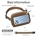 2 Way Zipper Mini Belt Bag for Women, RFID Small Fanny Pack, Womens Fashion Waist Packs Purse with Extender Strap, Nylon Men Crossbody Bum Bags with Key Hook for Traveling Running, Brown