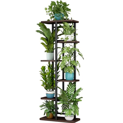 LINZINAR Plant Stand 6 Tier 7 Potted Indoor Plant Shelf