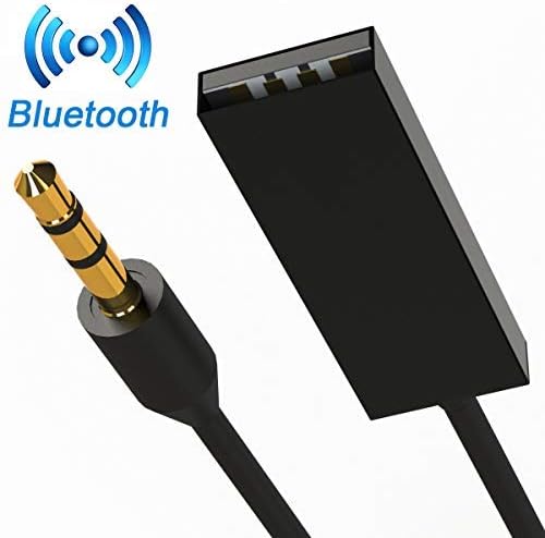 Attom Tech Bluetooth 3.5mm Aux Adapter, Portable Bluetooth Receiver Car Adapter Aux Adapter to Bluetooth for Music Streaming Sound System, Hands-free call Audio Adapter & Wireless Car Kits for Home/Ca