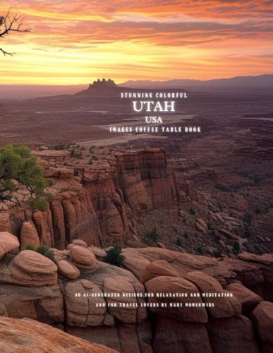 Stunning colorful utah usa images coffee table book: 40 ai-generated designs for relaxation and meditation and for travel lovers