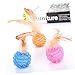 POPETPOP Candy Color Cat Ball Toy with Interactive Tube 4pcs PET Training Balls for Cats and Kittens Engaging Scratching Toy for Indoor Play Random Color