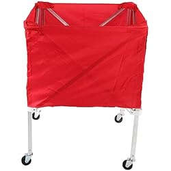 Xcello Carro Plegable para Equipos De Pelotas, Marco De Aleación De Aluminio De Gran Capacidad con 4 Ruedas para Fútbol Voleibol, Almacenamiento Deportivo Portátil