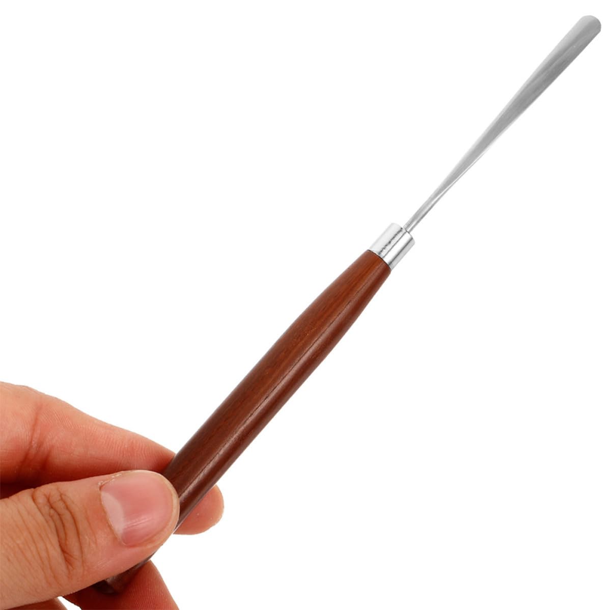 Homoyoyo Nail Art Stirring Spoon Set with Simple Stylish Design for DIY Nail Manicure 3pcs and Acrylic Powder Mixing Stainless Steel and Wood Material