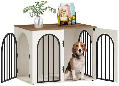 31.5'' Wooden Dog Crate Furniture, Indoor Dog Kennel Dogs Cage fo...