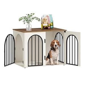 Hzuaneri 31.5'' Dog Crate Furniture, Dog Kennel Indoor for Small/Medium Dogs