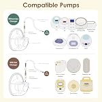 Maymom Tubing Adapter Compatible with Momcozy M5 Collector Cup. Connects M5 Cup to Most Breast Pump Tubing. Compatible with Most Breast Pumps